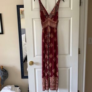 Size small, multi color maxi dress.